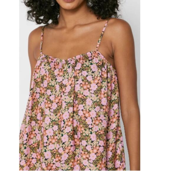 NEW ~ TOPSHOP NORDSTROM ~ Floral Mini Sundress 14 100% Viscose - Picture 8 of 8